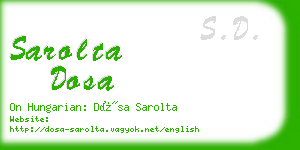 sarolta dosa business card